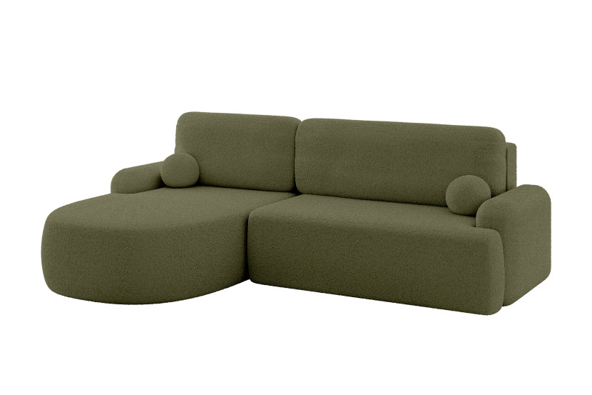 Narożnik z funkcją spania i pojemnikiem LIRA-L - 264x172x89cm Zielony 930414