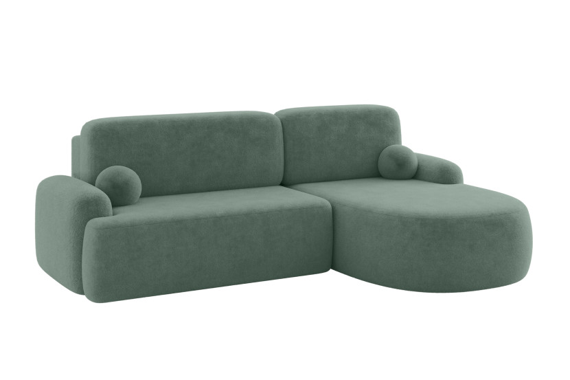 Narożnik z funkcją spania i pojemnikiem LIRA-L - 264x172x89cm Zielony 964650