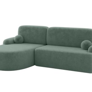 Narożnik z funkcją spania i pojemnikiem LIRA-L – 264x172x89cm Zielony 964656 Narożnik z funkcją spania i pojemnikiem LIRA-L – 264x172x89cm Zielony 964656