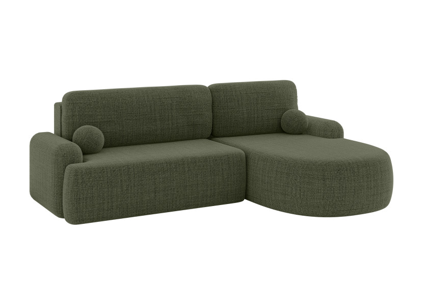 Narożnik z funkcją spania i pojemnikiem LIRA-L - 264x172x89cm Zielony 930339