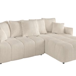 Narożnik z funkcją spania i pojemnikiem LONIL-L 251x189x68 cm Beżowy 670288 Narożnik z funkcją spania i pojemnikiem LONIL-L 251x189x68 cm Beżowy 670288