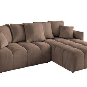 Narożnik z funkcją spania i pojemnikiem LONIL-L 251x189x68 cm Brązowy 382668 Narożnik z funkcją spania i pojemnikiem LONIL-L 251x189x68 cm Brązowy 382668