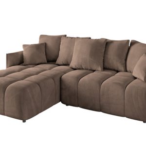 Narożnik z funkcją spania i pojemnikiem LONIL-L 251x189x68 cm Brązowy 382648 Narożnik z funkcją spania i pojemnikiem LONIL-L 251x189x68 cm Brązowy 382648