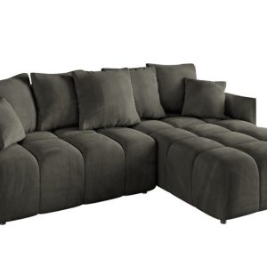 Narożnik z funkcją spania i pojemnikiem LONIL-L 251x189x68 cm Czarny 670301 Narożnik z funkcją spania i pojemnikiem LONIL-L 251x189x68 cm Czarny 670301