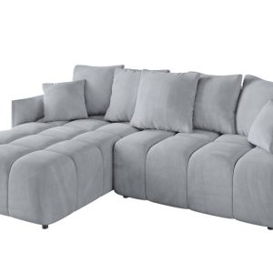 Narożnik z funkcją spania i pojemnikiem LONIL-L 251x189x68 cm Jasny szary 382663 Narożnik z funkcją spania i pojemnikiem LONIL-L 251x189x68 cm Jasny szary 382663