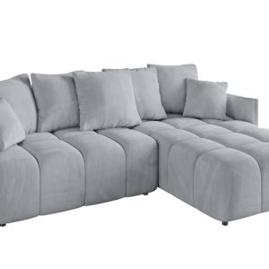 Narożnik z funkcją spania i pojemnikiem LONIL-L 251x189x68 cm Jasny szary 382662 Narożnik z funkcją spania i pojemnikiem LONIL-L 251x189x68 cm Jasny szary 382662