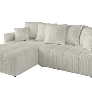 Narożnik z funkcją spania i pojemnikiem LONIL-L 251x189x68 cm Kremowy 670312 Narożnik z funkcją spania i pojemnikiem LONIL-L 251x189x68 cm Kremowy 670312