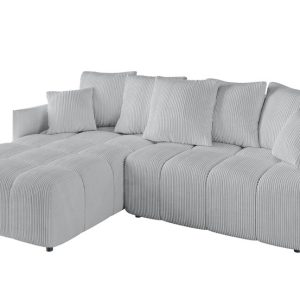 Narożnik z funkcją spania i pojemnikiem LONIL-L 251x189x68 cm Szary 670304 Narożnik z funkcją spania i pojemnikiem LONIL-L 251x189x68 cm Szary 670304