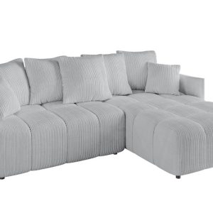 Narożnik z funkcją spania i pojemnikiem LONIL-L 251x189x68 cm Szary 670284 Narożnik z funkcją spania i pojemnikiem LONIL-L 251x189x68 cm Szary 670284