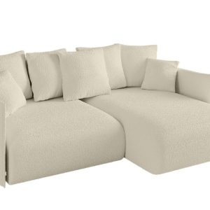 Narożnik z funkcją spania i pojemnikiem ONESK-L 216x177x72 cm Beżowy 853789 Narożnik z funkcją spania i pojemnikiem ONESK-L 216x177x72 cm Beżowy 853789