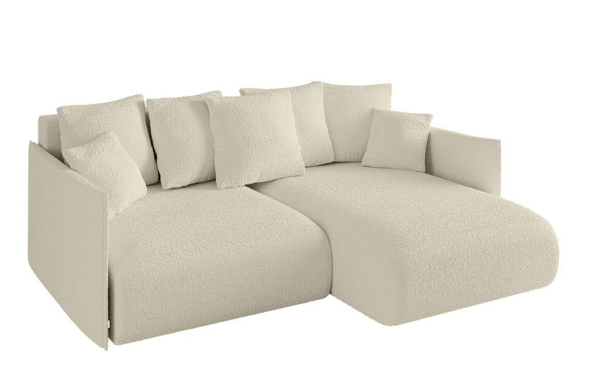 Narożnik z funkcją spania i pojemnikiem ONESK-L 216x177x72 cm Beżowy 853789
