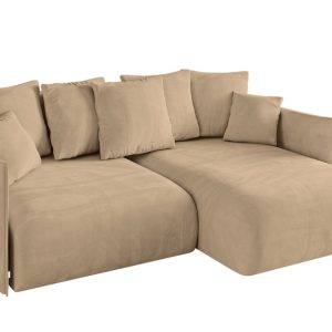 Narożnik z funkcją spania i pojemnikiem ONESK-L 216x177x72 cm Beżowy 853791 Narożnik z funkcją spania i pojemnikiem ONESK-L 216x177x72 cm Beżowy 853791