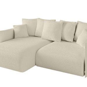 Narożnik z funkcją spania i pojemnikiem ONESK-L 216x177x72 cm Beżowy 853821 Narożnik z funkcją spania i pojemnikiem ONESK-L 216x177x72 cm Beżowy 853821
