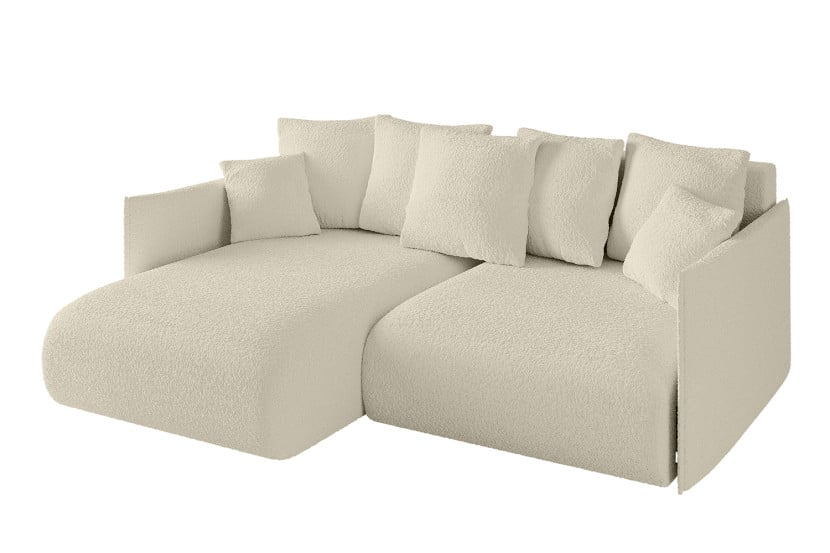 Narożnik z funkcją spania i pojemnikiem ONESK-L 216x177x72 cm Beżowy 853821