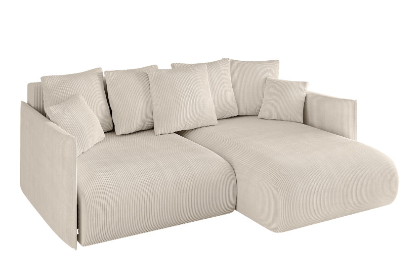 Narożnik z funkcją spania i pojemnikiem ONESK-L 216x177x72 cm Beżowy 853853