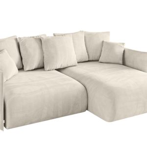 Narożnik z funkcją spania i pojemnikiem ONESK-L 216x177x72 cm Beżowy 853909