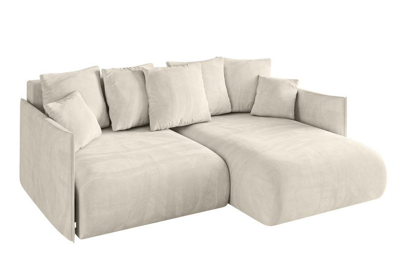 Narożnik z funkcją spania i pojemnikiem ONESK-L 216x177x72 cm Beżowy 853909