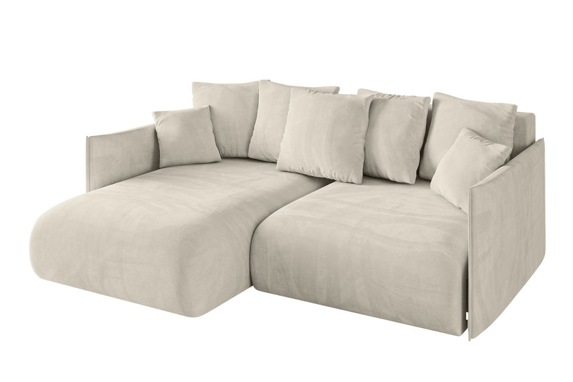 Narożnik z funkcją spania i pojemnikiem ONESK-L 216x177x72 cm Beżowy 853788