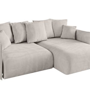 Narożnik z funkcją spania i pojemnikiem ONESK-L 216x177x72 cm Jasny brąz 853901 Narożnik z funkcją spania i pojemnikiem ONESK-L 216x177x72 cm Jasny brąz 853901