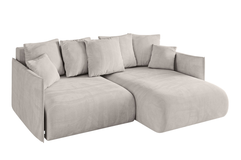 Narożnik z funkcją spania i pojemnikiem ONESK-L 216x177x72 cm Jasny brąz 853901