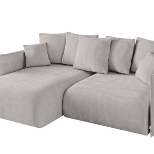 Narożnik z funkcją spania i pojemnikiem ONESK-L 216x177x72 cm Jasny brąz 853881 Narożnik z funkcją spania i pojemnikiem ONESK-L 216x177x72 cm Jasny brąz 853881