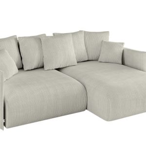 Narożnik z funkcją spania i pojemnikiem ONESK-L 216x177x72 cm Kremowy 853811 Narożnik z funkcją spania i pojemnikiem ONESK-L 216x177x72 cm Kremowy 853811