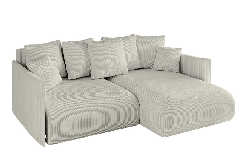 Narożnik z funkcją spania i pojemnikiem ONESK-L 216x177x72 cm Kremowy 853811