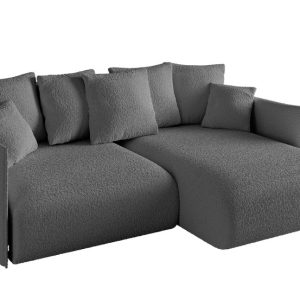 Narożnik z funkcją spania i pojemnikiem ONESK-L 216x177x72 cm Szary 853841 Narożnik z funkcją spania i pojemnikiem ONESK-L 216x177x72 cm Szary 853841