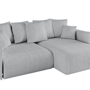 Narożnik z funkcją spania i pojemnikiem ONESK-L 216x177x72 cm Szary 853874 Narożnik z funkcją spania i pojemnikiem ONESK-L 216x177x72 cm Szary 853874