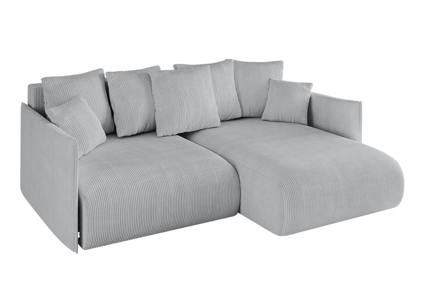 Narożnik z funkcją spania i pojemnikiem ONESK-L 216x177x72 cm Szary 853874