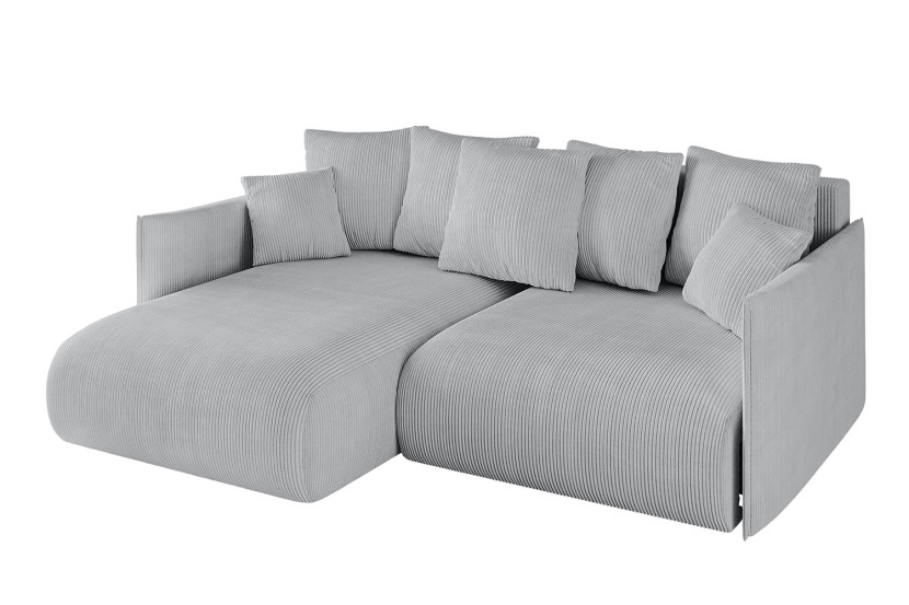 Narożnik z funkcją spania i pojemnikiem ONESK-L 216x177x72 cm Szary 853923