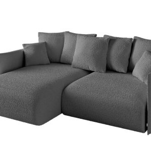 Narożnik z funkcją spania i pojemnikiem ONESK-L 216x177x72 cm Szary 853837 Narożnik z funkcją spania i pojemnikiem ONESK-L 216x177x72 cm Szary 853837