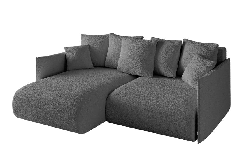 Narożnik z funkcją spania i pojemnikiem ONESK-L 216x177x72 cm Szary 853837