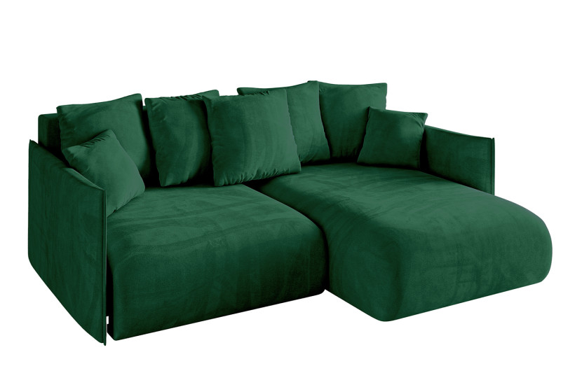 Narożnik z funkcją spania i pojemnikiem ONESK-L 216x177x72 cm Zielony 853864