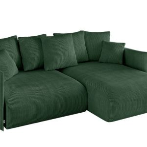 Narożnik z funkcją spania i pojemnikiem ONESK-L 216x177x72 cm Zielony 853790 Narożnik z funkcją spania i pojemnikiem ONESK-L 216x177x72 cm Zielony 853790