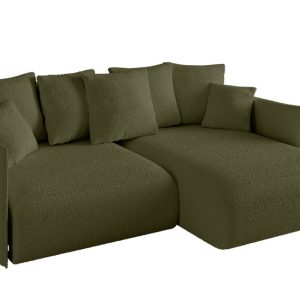Narożnik z funkcją spania i pojemnikiem ONESK-L 216x177x72 cm Zielony 853873 Narożnik z funkcją spania i pojemnikiem ONESK-L 216x177x72 cm Zielony 853873
