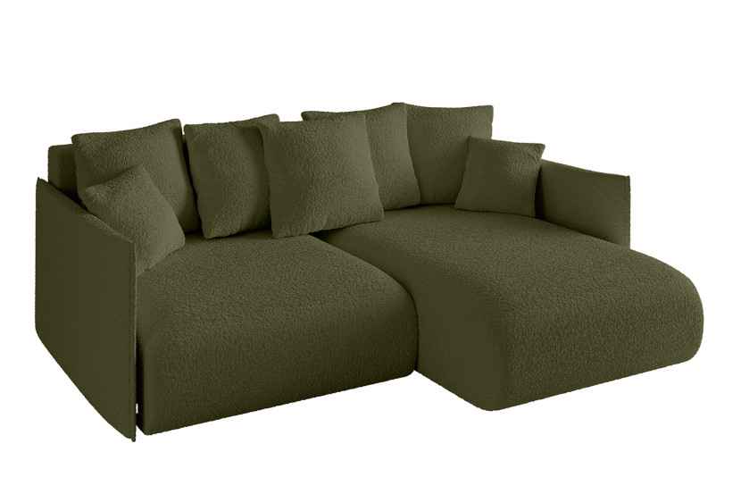 Narożnik z funkcją spania i pojemnikiem ONESK-L 216x177x72 cm Zielony 853873