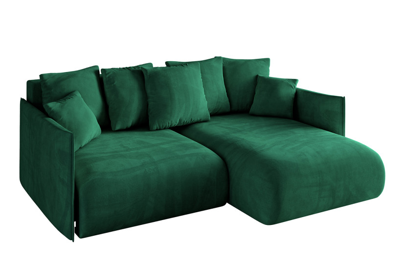 Narożnik z funkcją spania i pojemnikiem ONESK-L 216x177x72 cm Zielony 853899