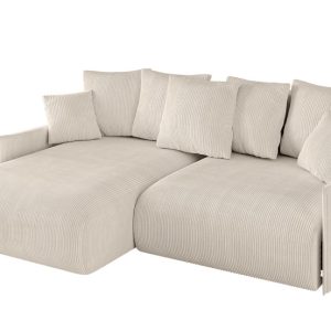 Narożnik z funkcją spania i pojemnikiem ONESK-L-v1 216x177x72 cm Beżowy 853848 Narożnik z funkcją spania i pojemnikiem ONESK-L-v1 216x177x72 cm Beżowy 853848