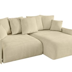 Narożnik z funkcją spania i pojemnikiem ONESK-L-v1 216x177x72 cm Beżowy 853875 Narożnik z funkcją spania i pojemnikiem ONESK-L-v1 216x177x72 cm Beżowy 853875