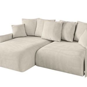 Narożnik z funkcją spania i pojemnikiem ONESK-L-v1 216x177x72 cm Beżowy 853921 Narożnik z funkcją spania i pojemnikiem ONESK-L-v1 216x177x72 cm Beżowy 853921