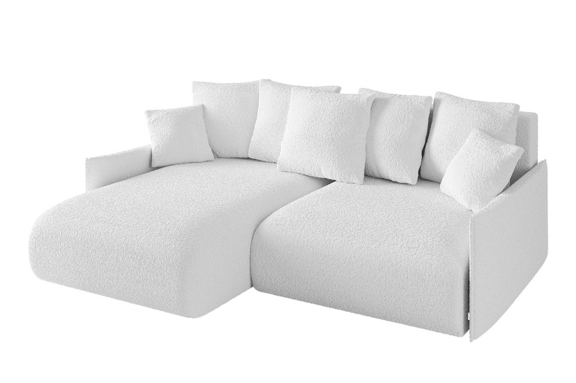 Narożnik z funkcją spania i pojemnikiem ONESK-L-v1 216x177x72 cm Biały 853915