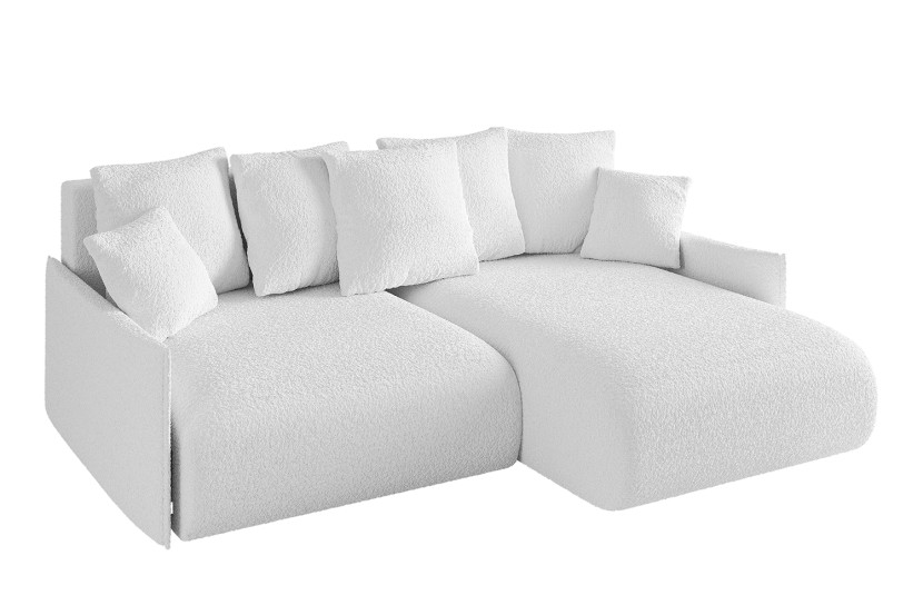 Narożnik z funkcją spania i pojemnikiem ONESK-L-v1 216x177x72 cm Biały 853885