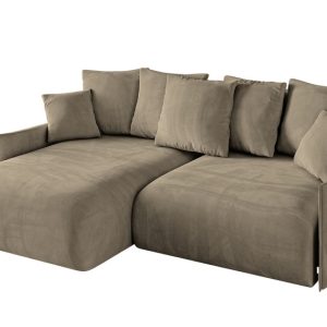 Narożnik z funkcją spania i pojemnikiem ONESK-L-v1 216x177x72 cm Brąz 853920 Narożnik z funkcją spania i pojemnikiem ONESK-L-v1 216x177x72 cm Brąz 853920