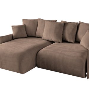 Narożnik z funkcją spania i pojemnikiem ONESK-L-v1 216x177x72 cm Brązowy 853894 Narożnik z funkcją spania i pojemnikiem ONESK-L-v1 216x177x72 cm Brązowy 853894