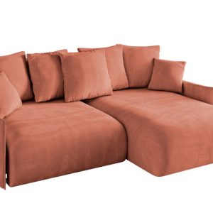 Narożnik z funkcją spania i pojemnikiem ONESK-L-v1 216x177x72 cm Morelowy 853857 Narożnik z funkcją spania i pojemnikiem ONESK-L-v1 216x177x72 cm Morelowy 853857