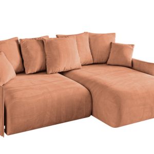 Narożnik z funkcją spania i pojemnikiem ONESK-L-v1 216x177x72 cm Morelowy 853893 Narożnik z funkcją spania i pojemnikiem ONESK-L-v1 216x177x72 cm Morelowy 853893