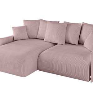 Narożnik z funkcją spania i pojemnikiem ONESK-L-v1 216x177x72 cm Różowy 853810 Narożnik z funkcją spania i pojemnikiem ONESK-L-v1 216x177x72 cm Różowy 853810