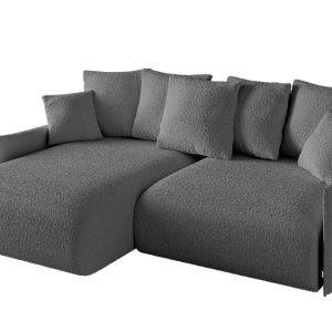 Narożnik z funkcją spania i pojemnikiem ONESK-L-v1 216x177x72 cm Szary 853872 Narożnik z funkcją spania i pojemnikiem ONESK-L-v1 216x177x72 cm Szary 853872
