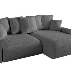 Narożnik z funkcją spania i pojemnikiem ONESK-L-v1 216x177x72 cm Szary 853809 Narożnik z funkcją spania i pojemnikiem ONESK-L-v1 216x177x72 cm Szary 853809